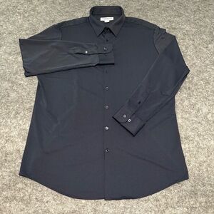 Mizzen‎ Main Shirt Mens XXL 2XL Blue Woolworth Trim Fit Preppy Tech Performance